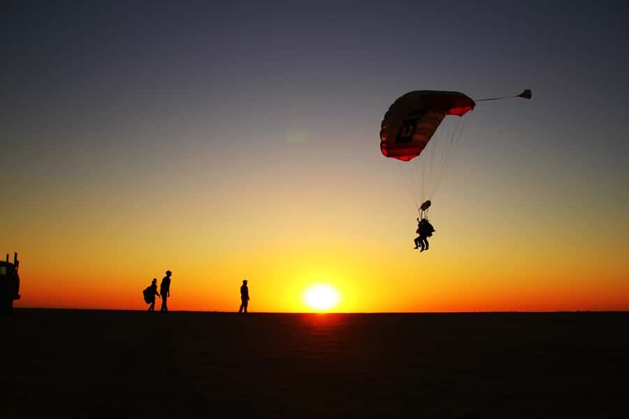 From Swakopmund: Tandem Sky Diving - Pickup and the first quiet moments