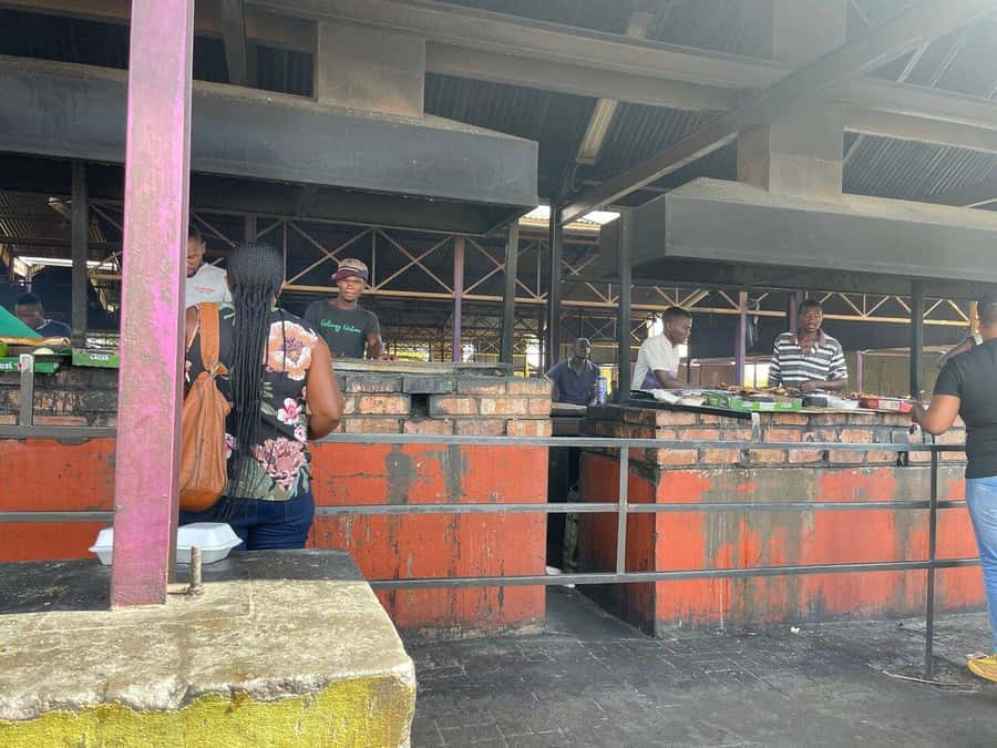 Kapana & Traditional Food Tour; A Namibian Experience - Watching kapana cook at Oshetu Local Market
