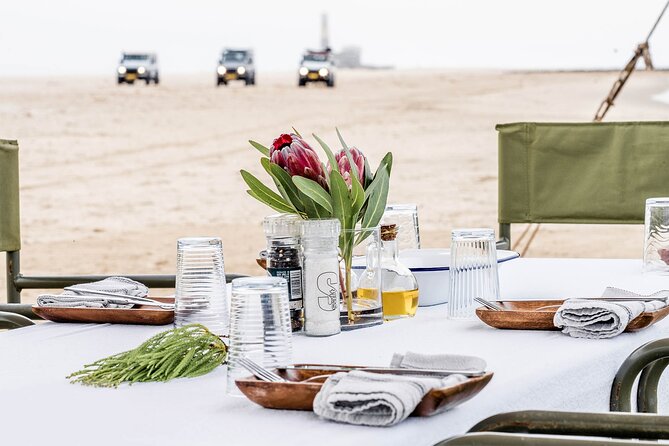 Sandwich Harbour 4x4 Half Day Experience with Beach Braai - The catamaran crossing and marine life