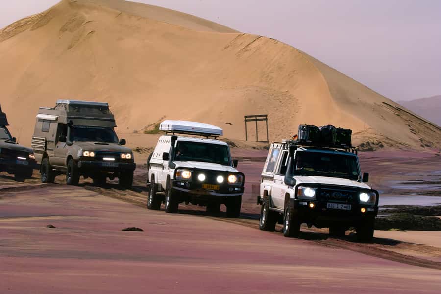 Self-Drive Guided Tour to Sandwich Harbour - Walvis Bay Lagoon and the flamingo stop