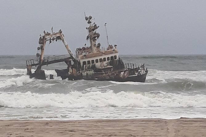 Skeleton Coast Cape Cross Seal colony Tour - Desert infrastructure along the route