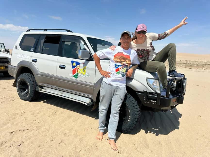 swakopmund city tour dune 7 pink lake pink flamingos - What the $75 price really buys