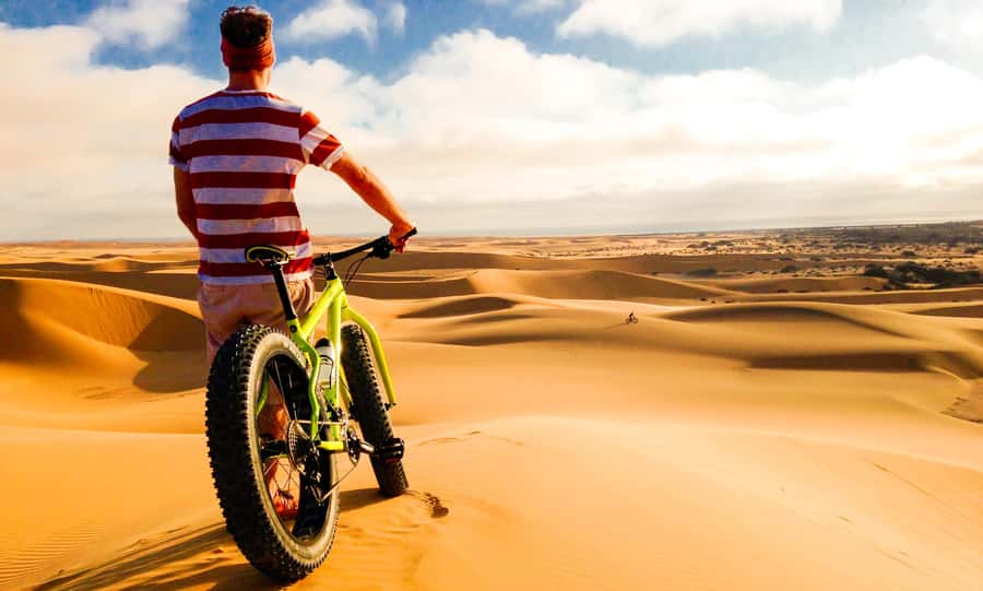 Swakopmund: Scenic Desert Bike Tour - Desert views toward the sea and town