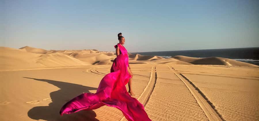 Walvis Bay and Sandwich Harbour Tour - Reaching the 100-meter dunes