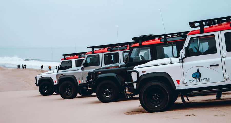 Walvis Bay: Dolphin Cruise, Pink Lakes and 4x4 Dune Drive - Entering Sandwich Harbour by 4x4